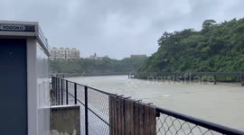 Tropical Storm Mawar Unleashes Nature's Fury: Riveting Footage of Kadena Town's Harrowing Deluge