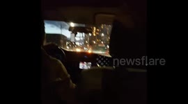 AN UBER driver has been caught on camera potentially endangering his and his passengers’ lives after texting while driving through a busy city.