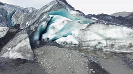 SPECTACULAR images have revealed brave people exploring inside beautiful ice caves despite the melting ice.