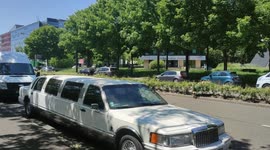 Vintage Lincoln TownCar limousine spotted in Paris suburb of Guyancourt, avenue du centre. 1 june 2023