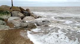 Restful and relaxing waves on the beach at Felixstowe, Suffolk, on Wednesday, 31 May 2023.