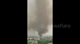 Powerful tornado rampages through northern China, lifting car off ground
