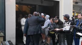 Actors Daniel Kaluuya, Hailee Steinfeld and Shameik Moore attend the London premiere of Spider-Man into the Spiderverse