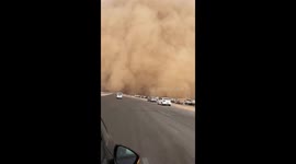 Sandstorm in cairo high way