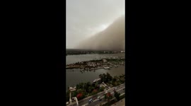 Sandstorm in maadi, cairo, Egypt