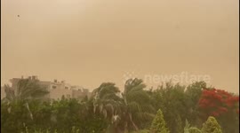 Sandstorm from villa in maadi, cairo, Egypt