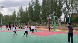 Graduating student's epic three-pointer seals victory in Chinese university farewell match