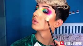 THIS BRITISH male makeup artist taught himself the art of SFX illusions so he could transform himself into a woman complete with hyper-realistic cleavage – but it takes five hours to perfect the look.