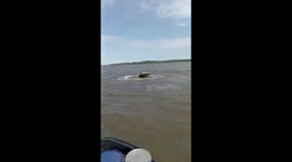 Miraculous escape: lone boat circles on Kama River as navigator survives being thrown overboard