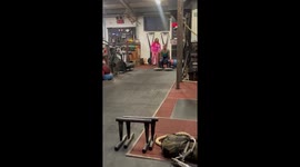 45 year old woman is training for their first strongman competition at Commando Temple gym in Deptford South London