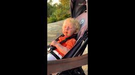 Little toddler cannot get enough of food even when sleepy *Cuteness Overload*