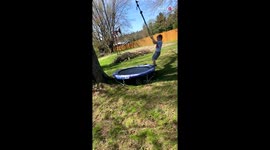 Little kid trying to enjoy trampoline falls face-first *Hilarious Fail*