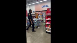 Security Retrieves Merchandise Amid Public Freakout