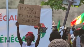 Protest against President of Senegal Macky Sall. Paris, France. Saturday, JUNE 3, 2023 March for the safeguard of democracy and the return of political stability in Senegal
