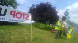 Anti ULEZ protesters rally in Sutton to stop the ULEZ expansion in August
