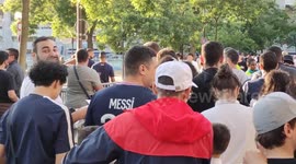 Last match of Lionel Messi in Paris-Saint-Germain soccer team. Fans at Parc des Princes stadium. 3 june 2023. 20h.