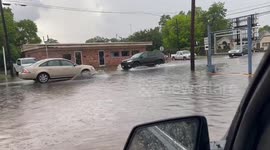 US: Storm System Brings Heavy Rain, Causing Flooding In Sulphur Springs, TX