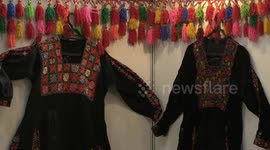 Palestinians attend the operetta and the art exhibition entitled