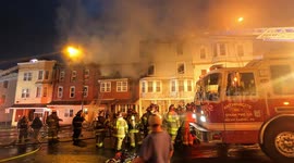Heroic firefighters extinguish massive fire engulfing multiple US apartment buildings in Ashland Pennsylvania US #4