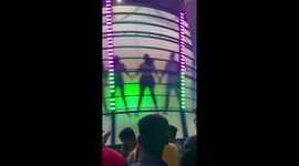 Upside-Down Man in Zero Gravity Ride