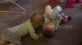 MEET the brave twin baby girls who were diagnosed with a rare form of eye cancer just days apart and have had to undergo TWELVE MONTHS of chemotherapy between them.