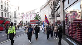 Tianamen Square Protest London 4 June 2023 Protest March from Traphalgar Square to Chinese Embassy