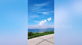 Volcanic smog covers Taal Volcano island amid eruption in the Philippines