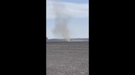 This is what it's like to drive through a dust devil