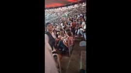 Multiple People Trip on Same Step at Stadium