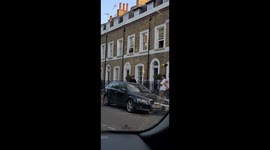 Roger Federer doing a commercial in Hackneyney