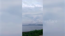 Philippines Taal Volcano belches thick smoke amid seismic unrest