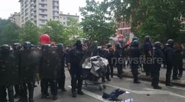 France: Pension Reform Protesters And Police Clash During June 6 Nationwide Strike 2