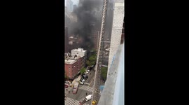 Fire at Namu Deli in Manhattan, New York