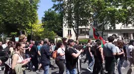 March Against Pension Reform in Paris, France