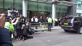Prince Harry leaves London's Rolls Building after testifying in his case against Mirror Group Newspapers