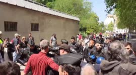 Arrest Before Protest Against Pension Reform Started in Paris, France