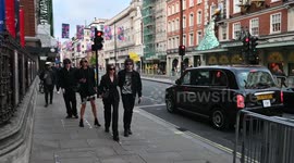 Lennon and Gene Gallagher and friends arrive at the Royal Academy Private View