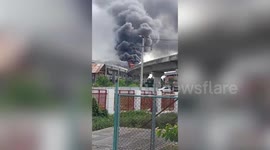 Tourist bus engulfed in flames in Bangkok, Thailand