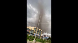 Destructive fury unleashed: Fuxin City ravaged by terrifying tornado