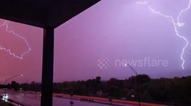 Stunning lightning strikes captured over Boise, US