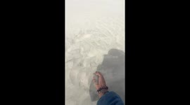 Sand Blows Directly Into Face