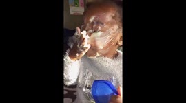 Filling Up Face With Petroleum Jelly
