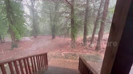 Pop up shower turns into microburst near Mountainburg, AR that caused accidents on the highway, flooding, and more