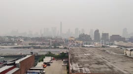 Brooklyn is blanketed in smoke from Canadian wildfires in New York, USA