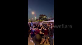 UK: West Ham Supporters Celebrate UECL Win In Stratford, East London