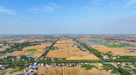 Wheat Harvesting in Taizhou, Jiangsu, China