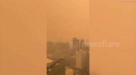 Canada Wildfires Cause Orange Haze in New York -