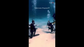 Man proposes to the love of his life underwater *Incredible Marriage Proposal*