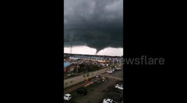 Giant tornado hits northern China, causing destruction and injuries