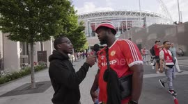 Manchester Fans respond to the dreaded question, Are you scared of a Manchester City treble?